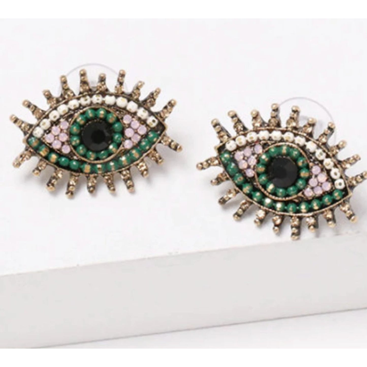 Evil Eye Large Stud Earrings