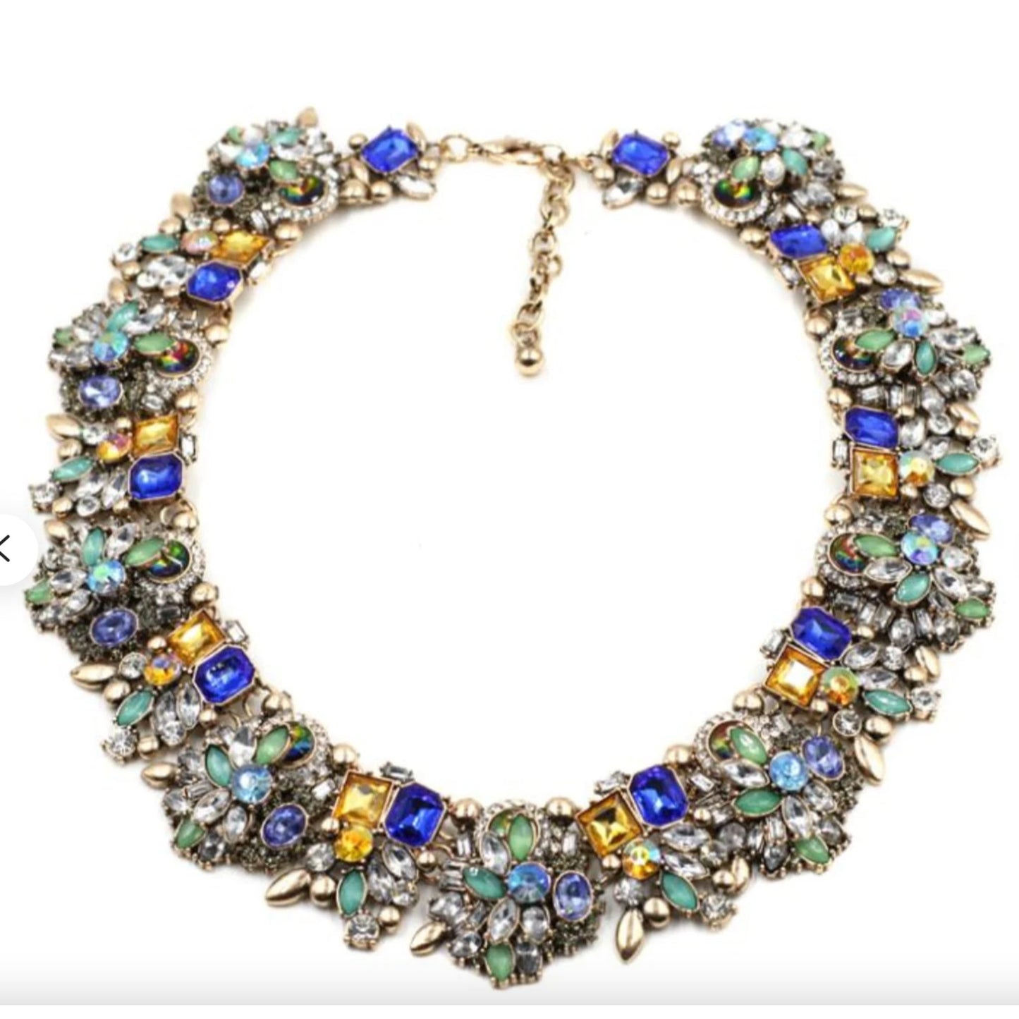 The Empress Royal Blue Jeweled Statement Necklace