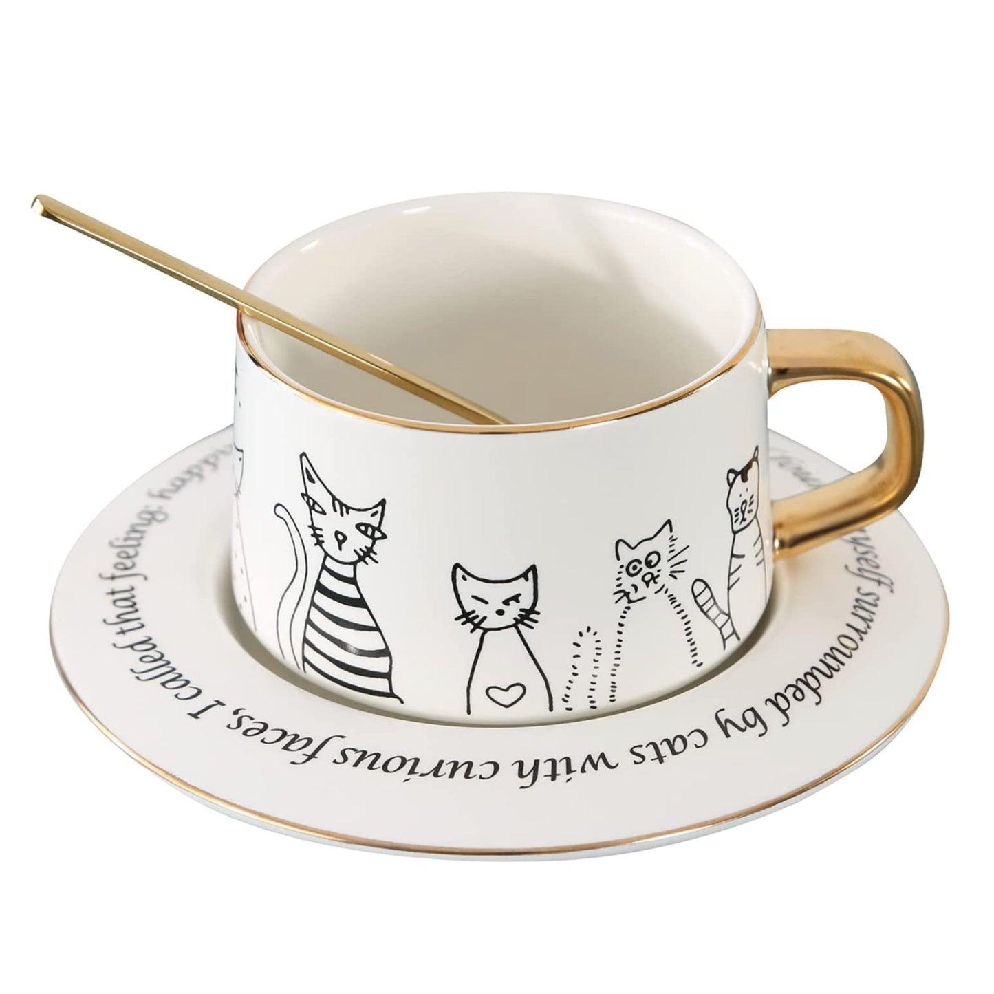 Black Cat Tea cup